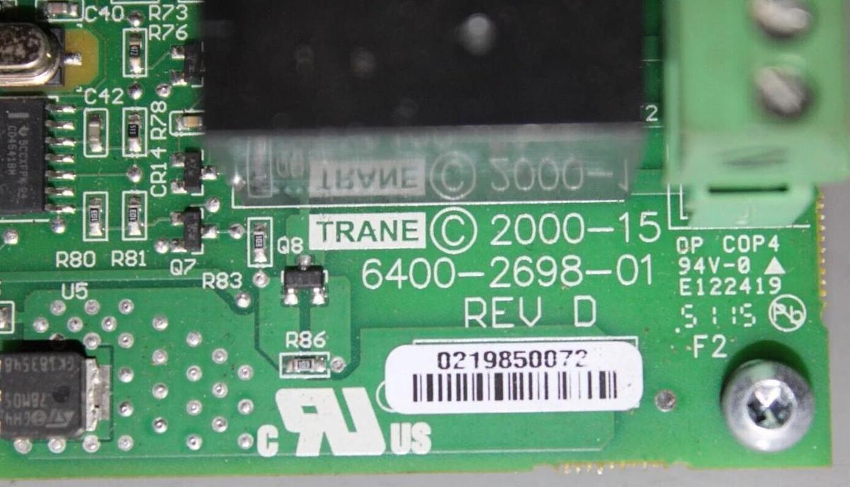 Used TRANE HVAC STARTER BOARD 6400-2698-01 REV. D X13650741130 REV. P *WARRANTY*