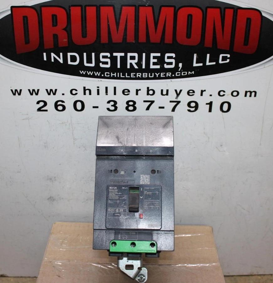 Used SQUARE D POWERPACT I-LINE CIRCUIT BREAKER BGA34125Y 480/277V 125A 3-POLE