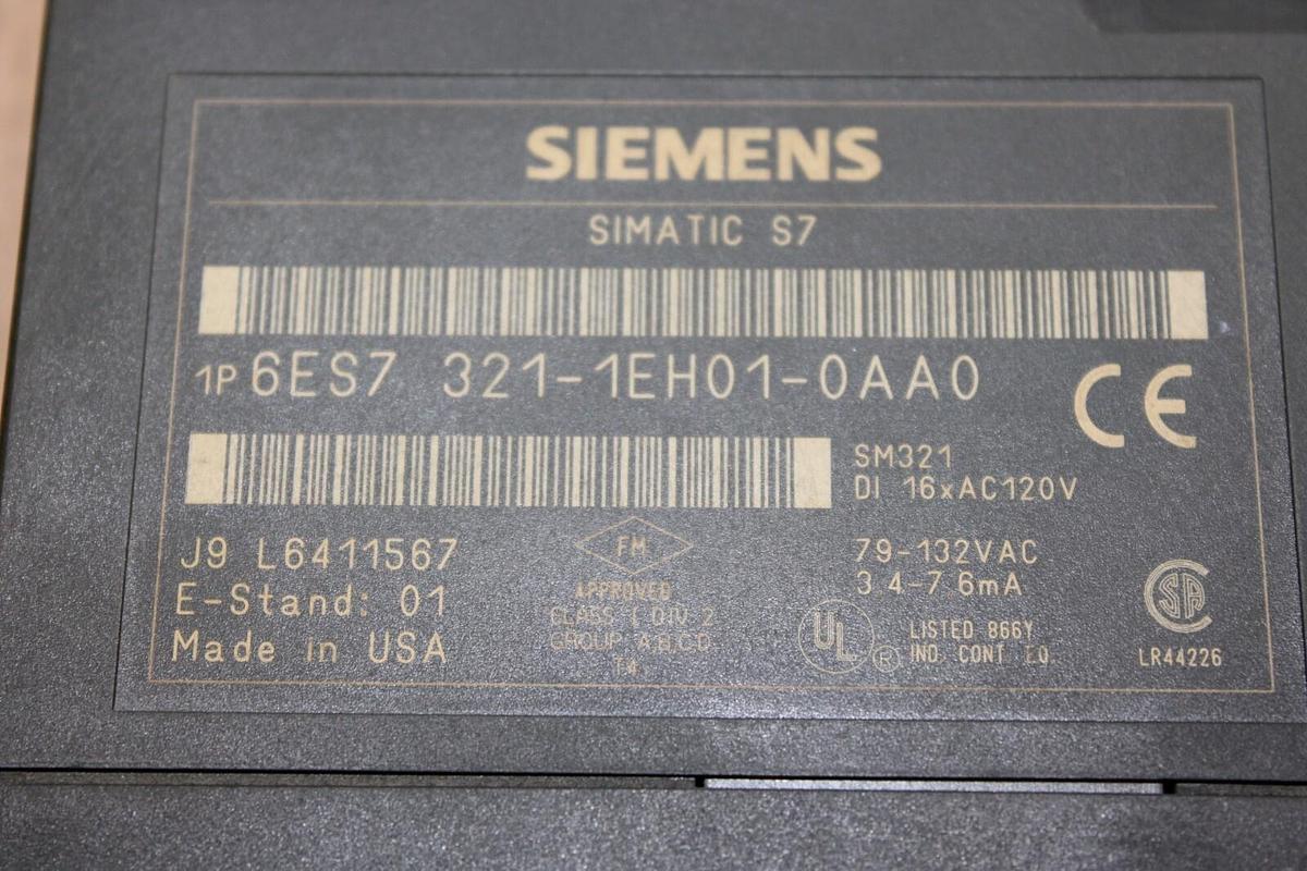 Used SIEMENS SIMATIC S7 6ES7-321-1EH01-0AA0 132 VAC 7.6 MA **WARRANTY**