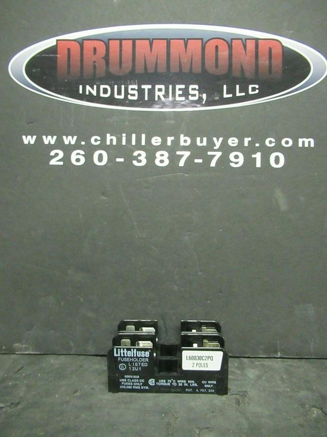 Used LITTELFUSE FUSE LUG SET L60030C2PQ 600 VOLTS 30 AMP **WARRANTY INCLUDED!**