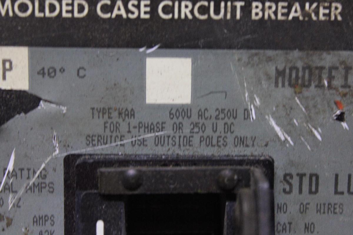 Used SQUARE D I-LINE CIRCUIT BREAKER KA36150 150 AMP 600 VAC 3-POLE