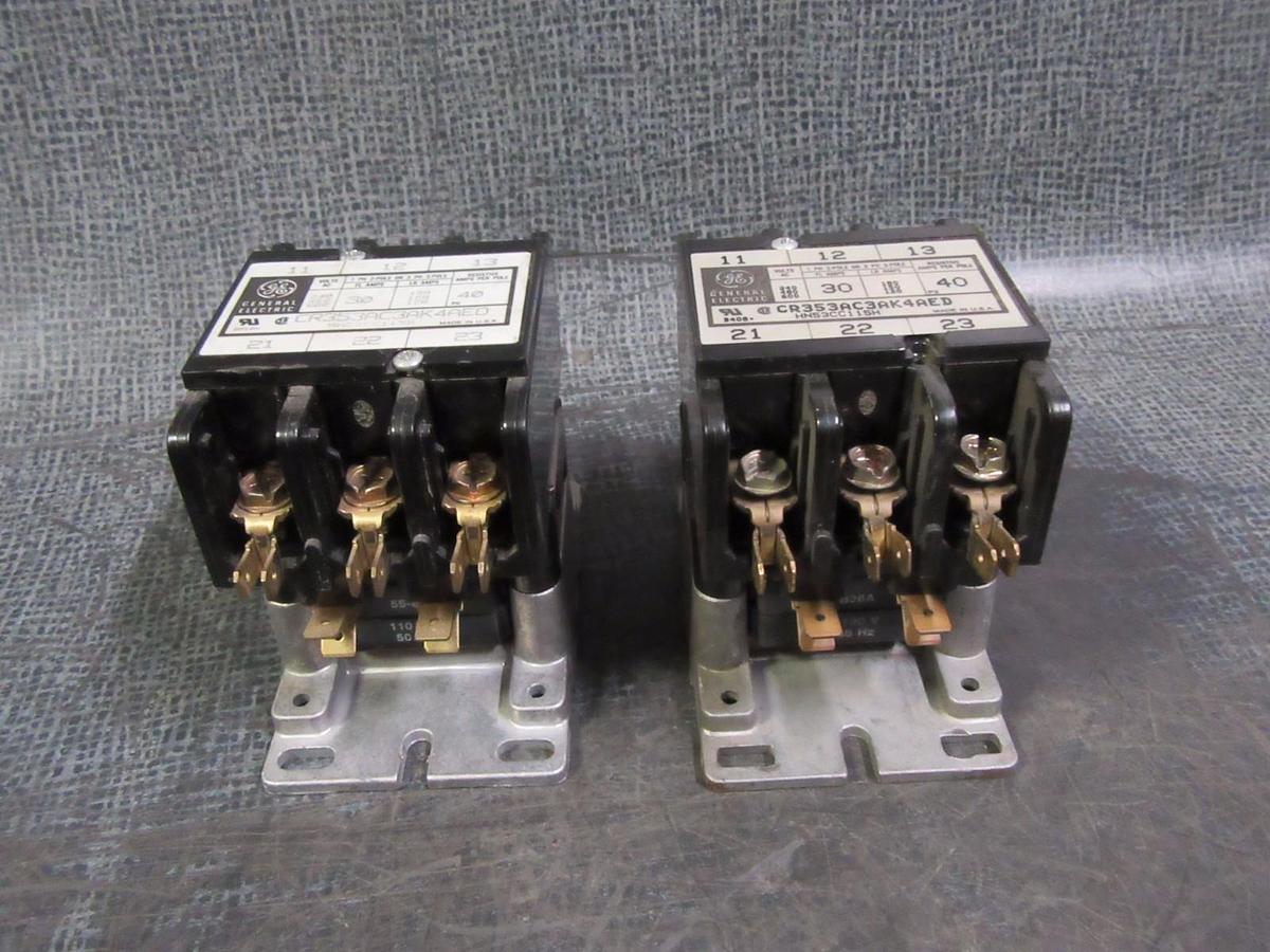 Used (1) GE HN53CC115H CONTACTOR 30 AMP 600V 3 PH 110-120V COIL CR353AC3AK4AED