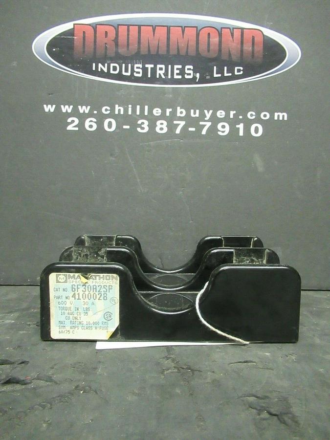 Used MARATHON FUSE HOLDER 6F30A2SP FOR 30 AMP 600 V FUSES **WARRANTY**