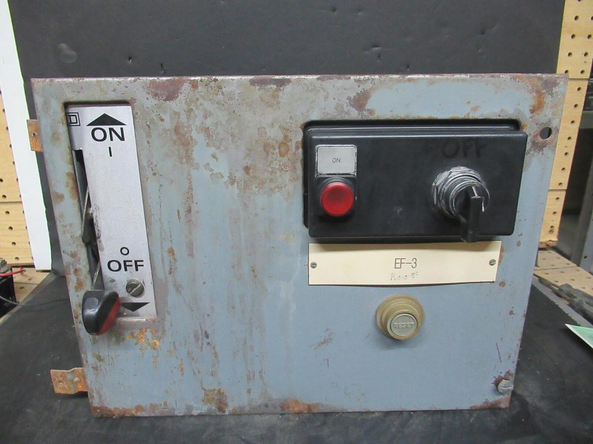 Used SQUARE D MCC MOTOR CONTROL STARTER 12" MODEL 5 W/ NEMA SIZE 1 8536SCO3 10 HP