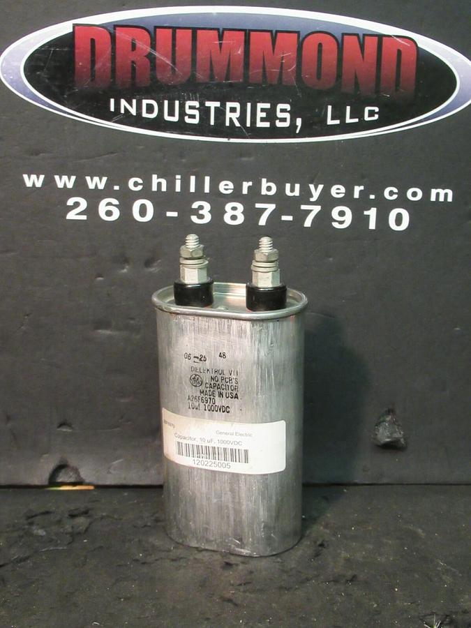 Used GE DIELEKTROL 10 uF CAPACITOR A26F6970 1000 VDC NO PCB 26F6970 GENERAL ELECTRIC