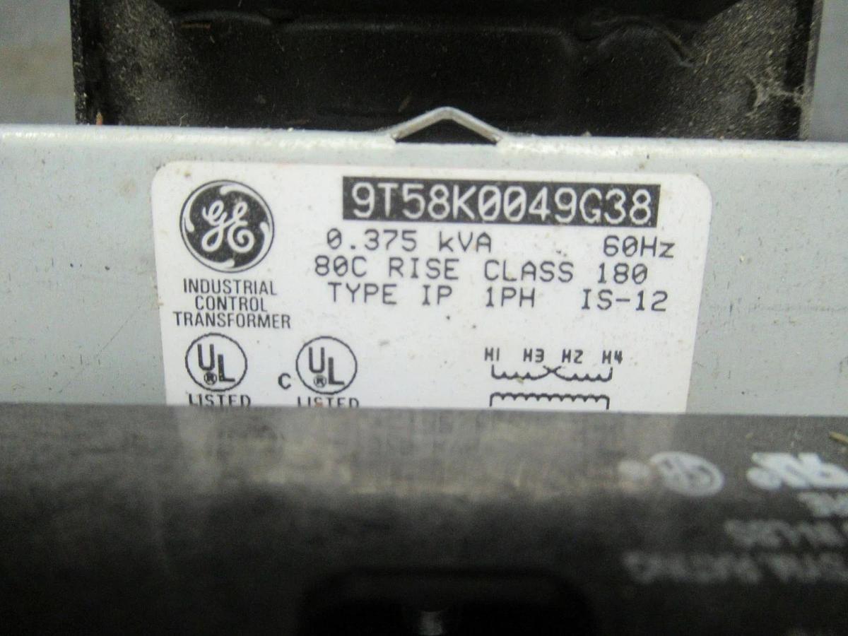 Used GENERAL ELECTRIC TRANSFORMER 9T58K0049G38 375VA 60HZ 480V **WARRANTY**