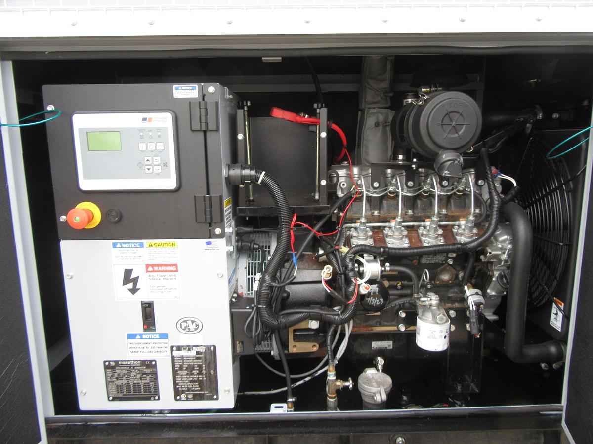 Used 20 KW DIESEL GENERATOR MTU 120/240 V 4LE1 ISUZU SOUND ENCLOSED 48 HRS  VIDEO