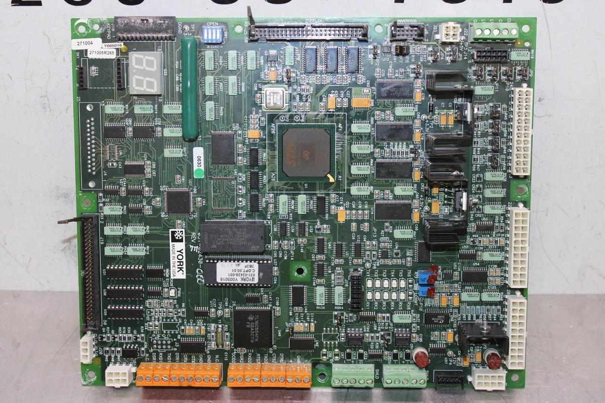 Used YORK CENTRIFUGE CHILLER CONTROL BOARD 031-02430-000 REV. E *WARRANTY*