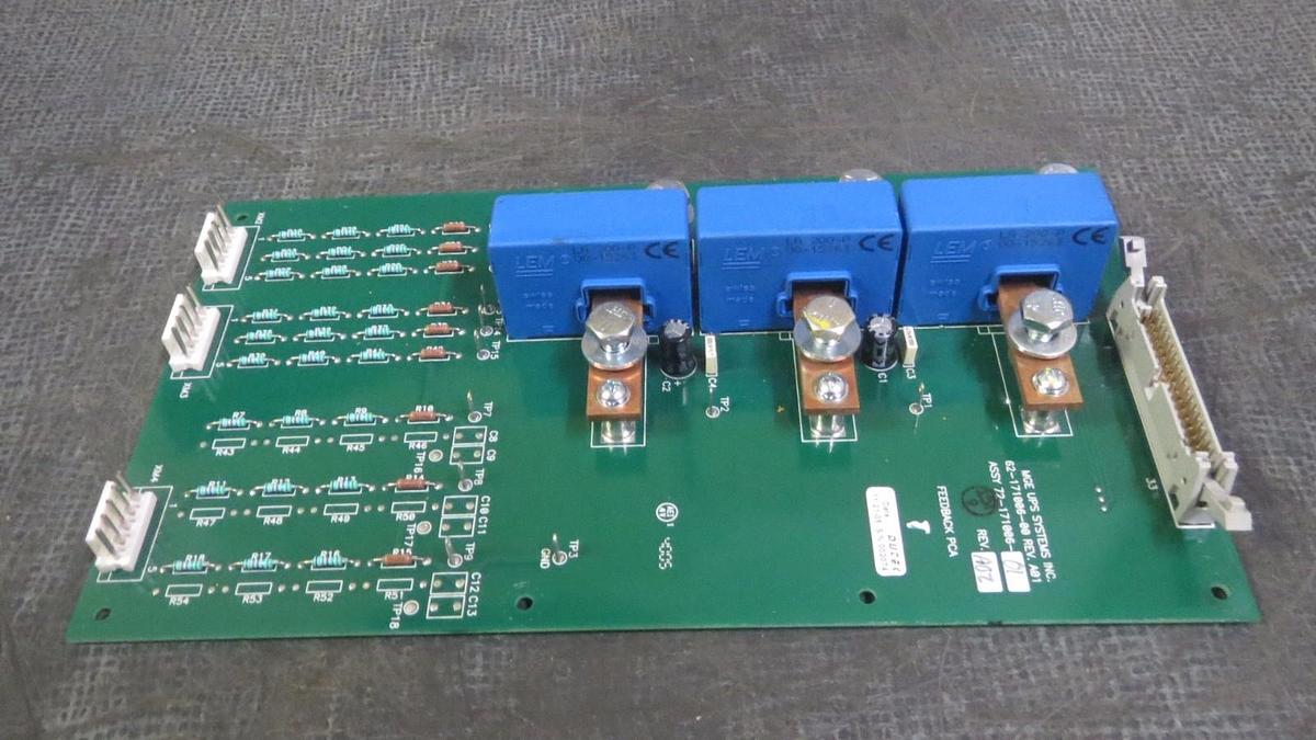 Used MGE UPS SYSTEMS FEEDBACK PCA CIRCUIT BOARD MODEL: 62-171006-00 ; 72-171006-01