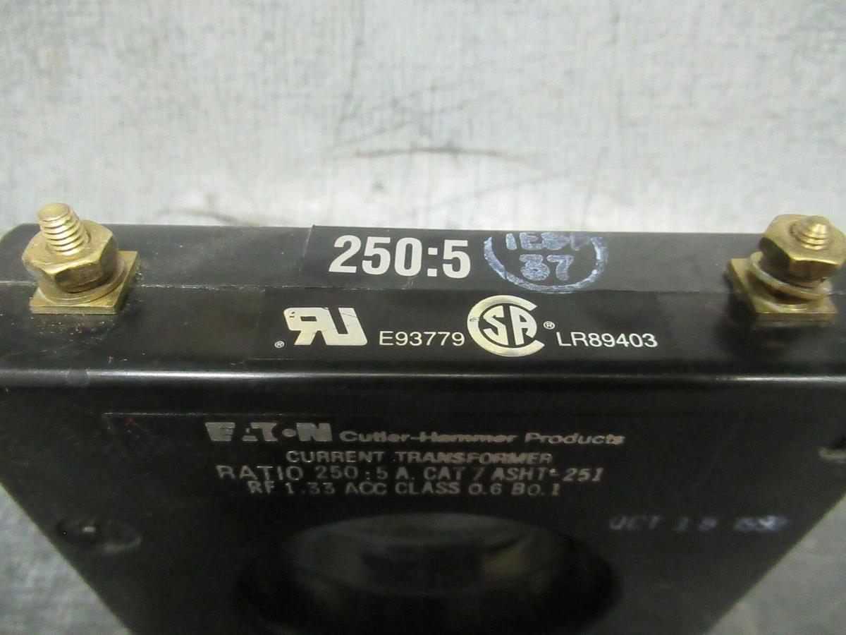 Used EATON CURRENT TRANSFORMER ASHT-251 250:5A