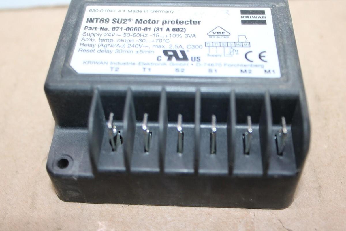 Used KRIWAN INT69 SU2 MOTOR PROTECTOR 071-0660-01 24 VAC 2.5 AMP **WARRANTY**