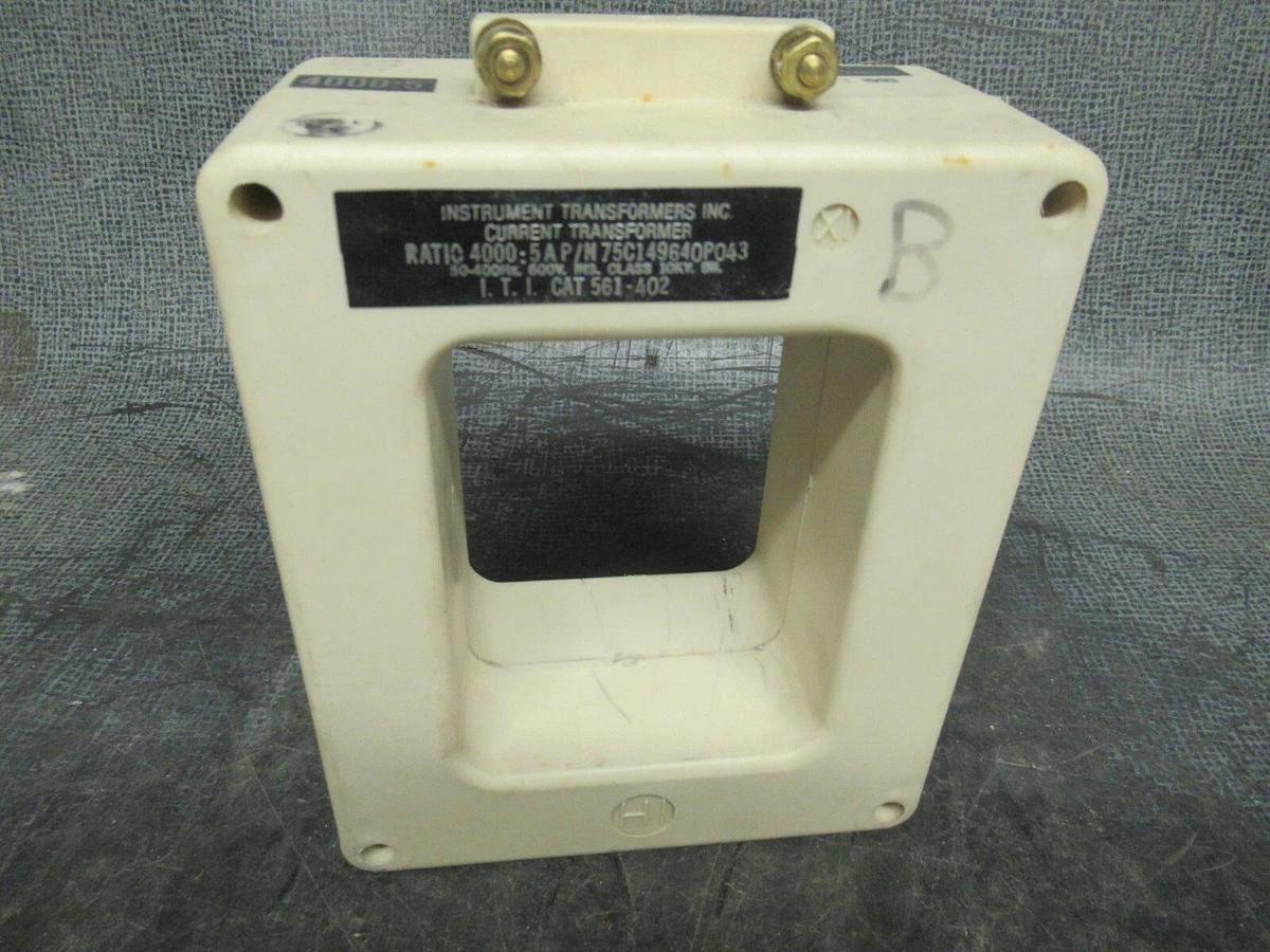 Used INSTRUMENT TRANSFORMERS CURRENT TRANSFORMER 75C149640P043 RATIO: 4000:5