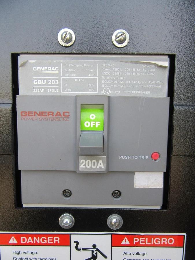 Used 48 KW DIESEL GENERATOR GENERAC 120/240 VOLT 393 HRS SOUND ENCLOSED VIDEO 50 KW