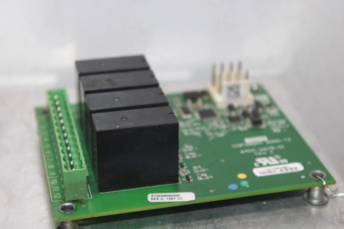 Used TRANE QUAD RELAY OUTPUT CIRCUIT BOARD 6400-2678-01 REV. C X13650806050 REV. G
