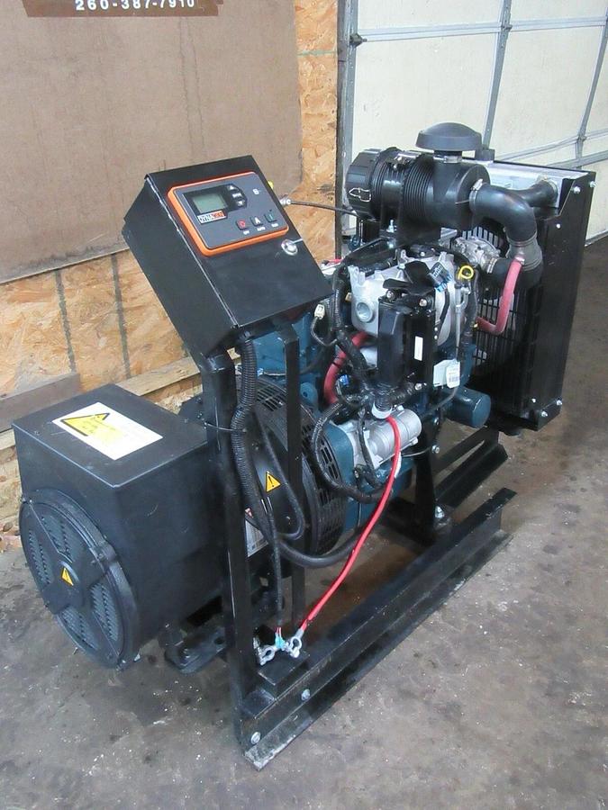 Used NEW 25 KW LP NATURAL GAS GENERATOR KUBOTA WG2503 120/240 RE-CONNECTABLE STAMFORD