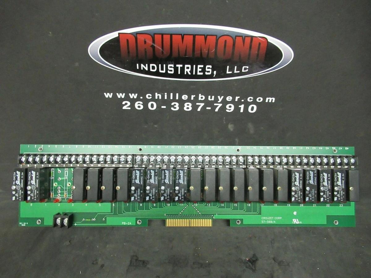 Used CROUZET CORP. 24 SLOT CHILLER RELAY BOARD 57-560/A PB-24 **WARRANTY!**
