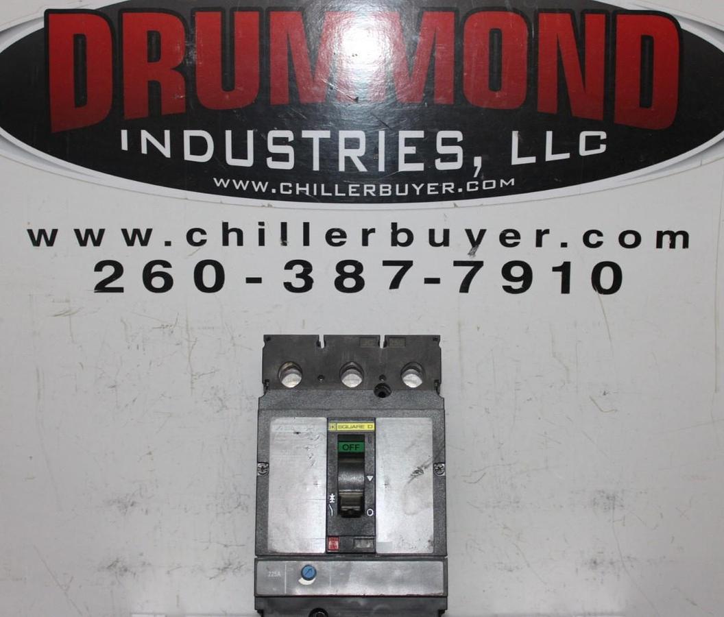 Used SQUARE D POWERPACT CIRCUIT BREAKER JGL36225 225 AMP 3-POLE 600 VAC