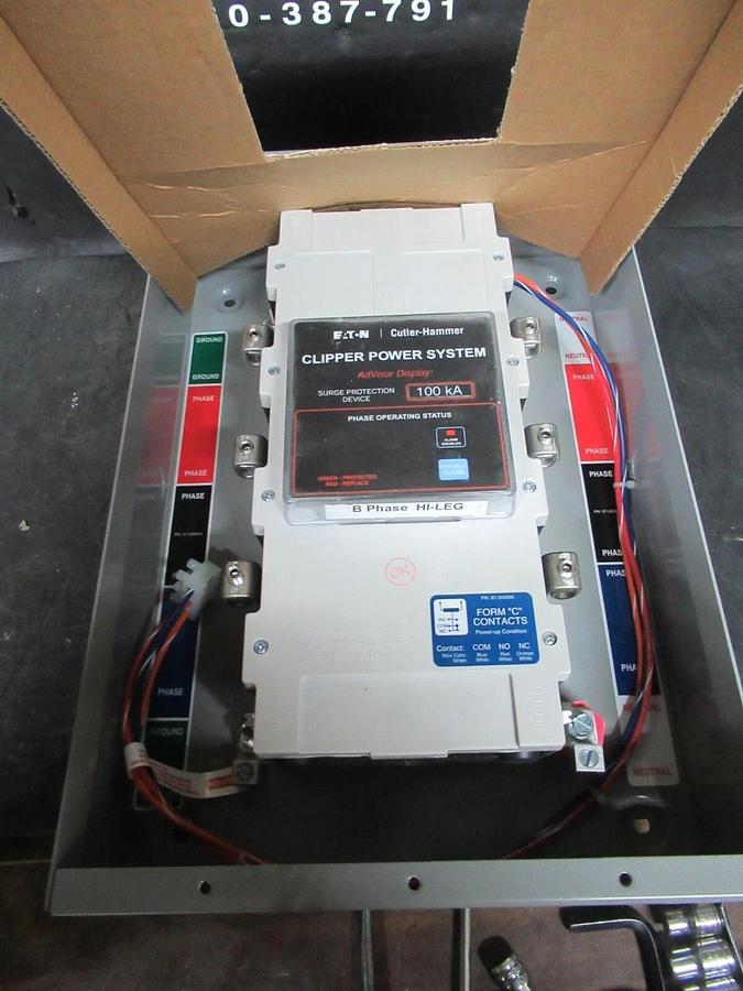 Used EATON TRANSIENT VOLTAGE SURGE SUPPRESSOR CPS100240HAK 100 KA 240 V 30 AMP