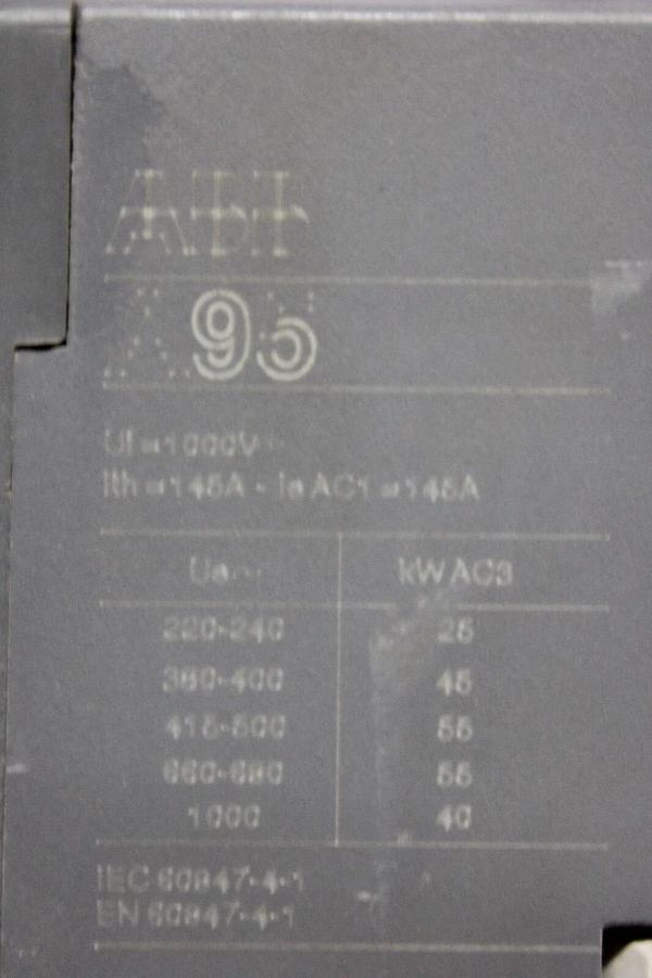 Used ABB CONTACTOR A95-30 125 AMP 600 VAC 3-POLE 3-PHASE 75 HP **WARRANTY**