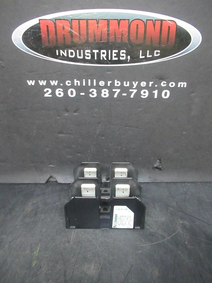 Used LITTELFUSE TWO POLE FUSE BLOCK LJ60060-2CR 600 VOLT 60 AMP CLASS J **WARARANTY**