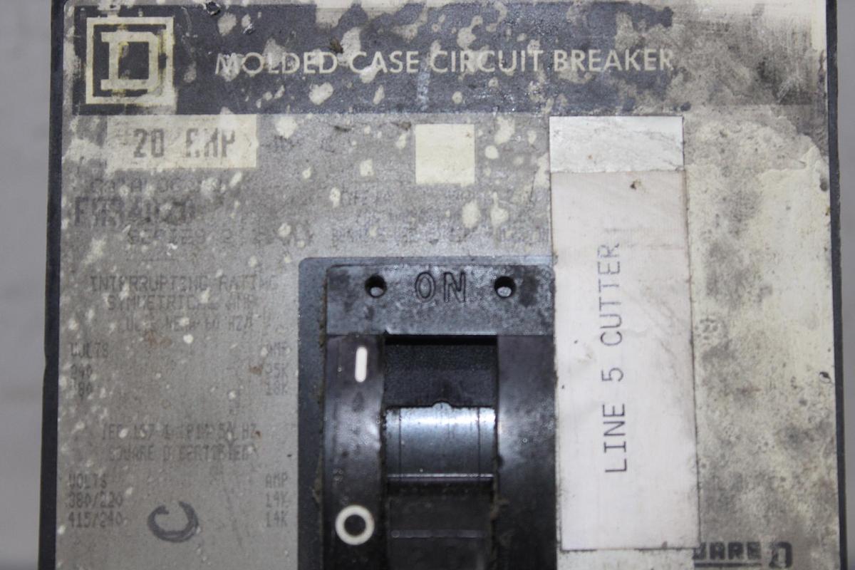 Used SQUARE D I-LINE CIRCUIT BREAKER NC361200 1200 AMP 600 VAC 3-POLE