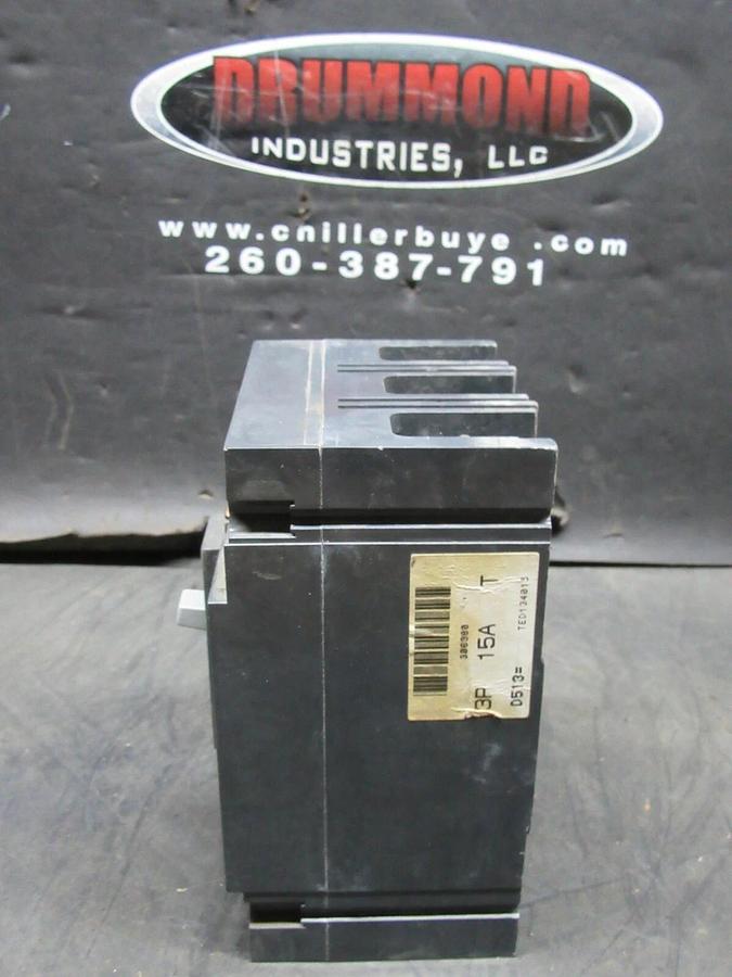 Used GE CIRCUIT BREAKER TED134015 15 AMP 480 VAC 3-POLE **WARRANTY INCLUDED**