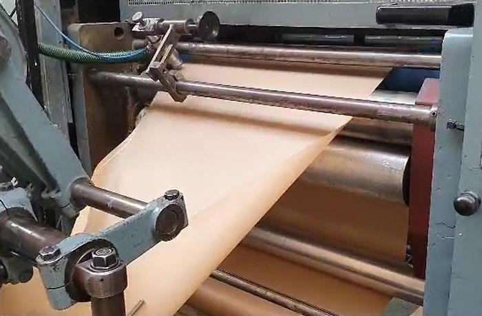 Used (visible in production) WINDMÖLLER & HÖLSCHER (W&H) MATADOR S1 - Flat & satchel paper bag making machine (2 col flexo & window unit)