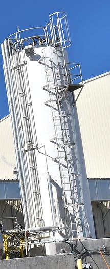 Used 20,000 gallon Stainless Silo tank, stainless vertical tank, JFB stainless silo