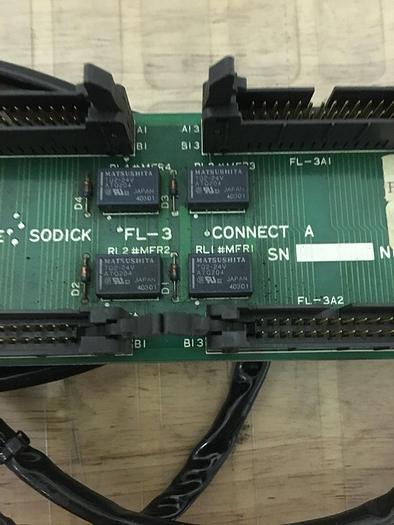 Used Sodick, FL-3 Connect A, PC Board, S/N-  TJH0080, VER 0