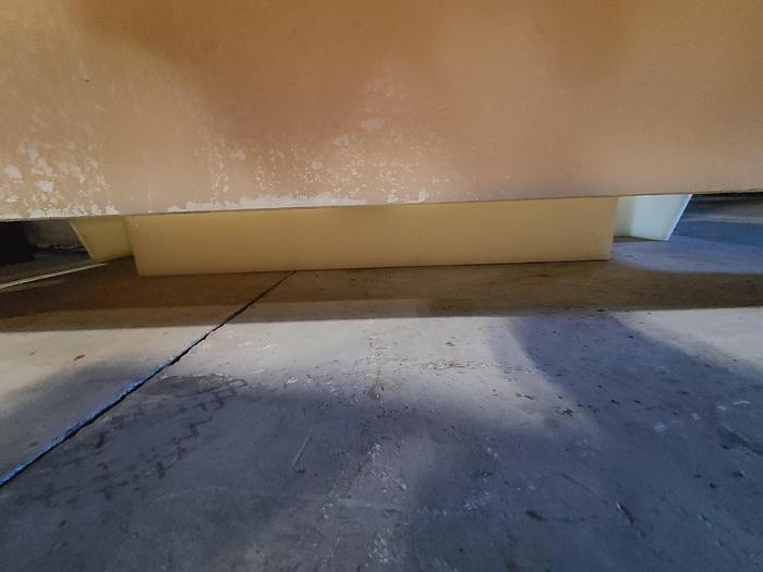 Used Polypro Tank Counter Flow Rinse side and bottom support 70" x 28" x 29" Plating