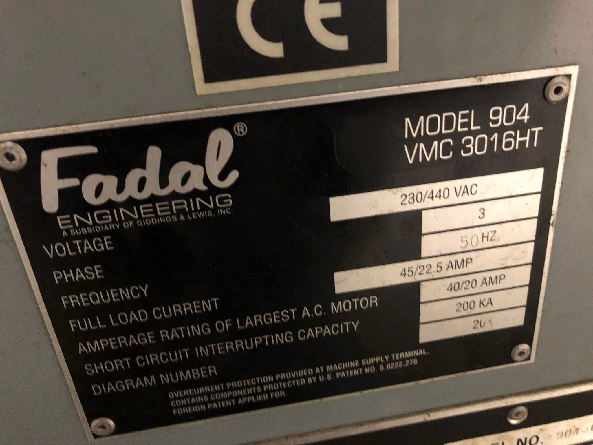 Used Fadal VMC 3016 - Vertical machining center - 1998