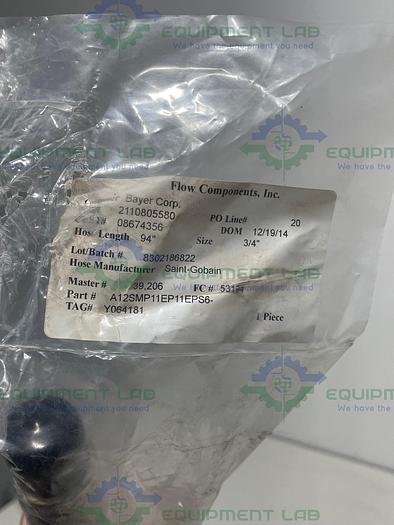 Saint Gobain  94" Silicone Hose w/ 3/4"  Sanitary Fitting 150 PSI at 20°C