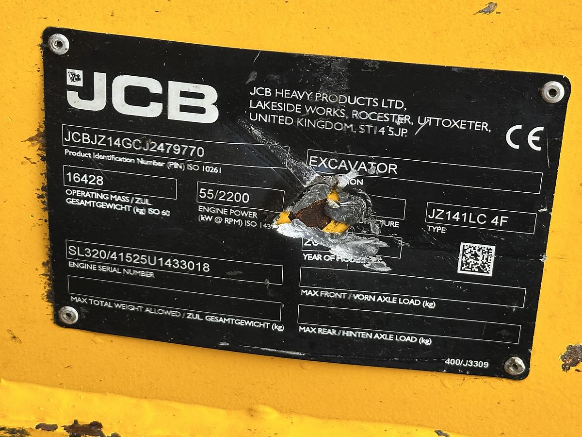 Used JCB JZ141LC 2018