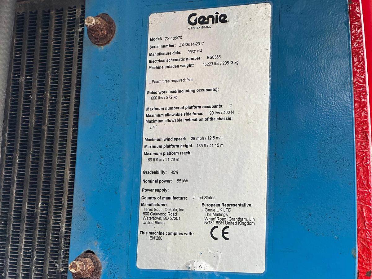 Used Genie ZX135-70 2014
