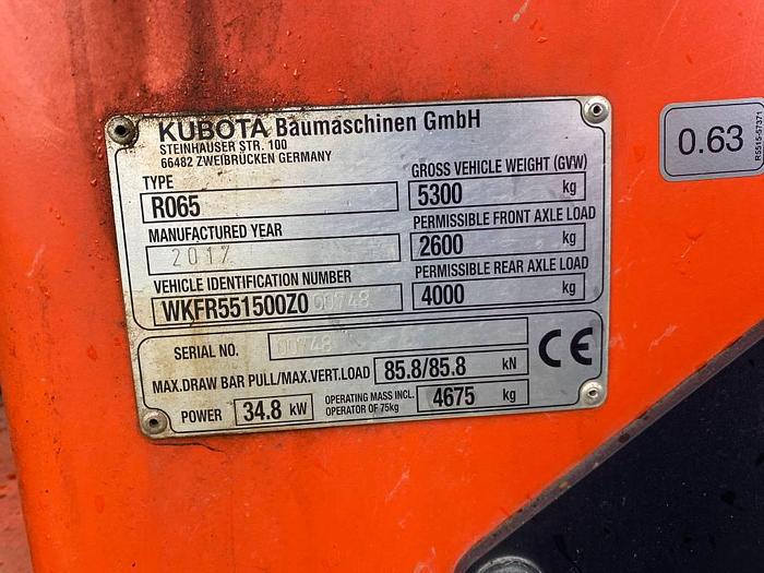 Used Kubota R 065 2017