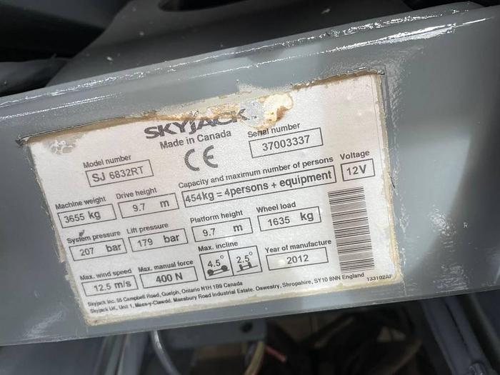 Used SkyJack SJ6832RT 2012 (Verkocht Veiling doormagen)