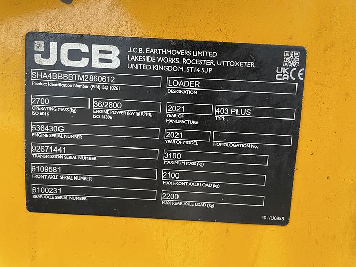 Used JCB 403 SV  2022