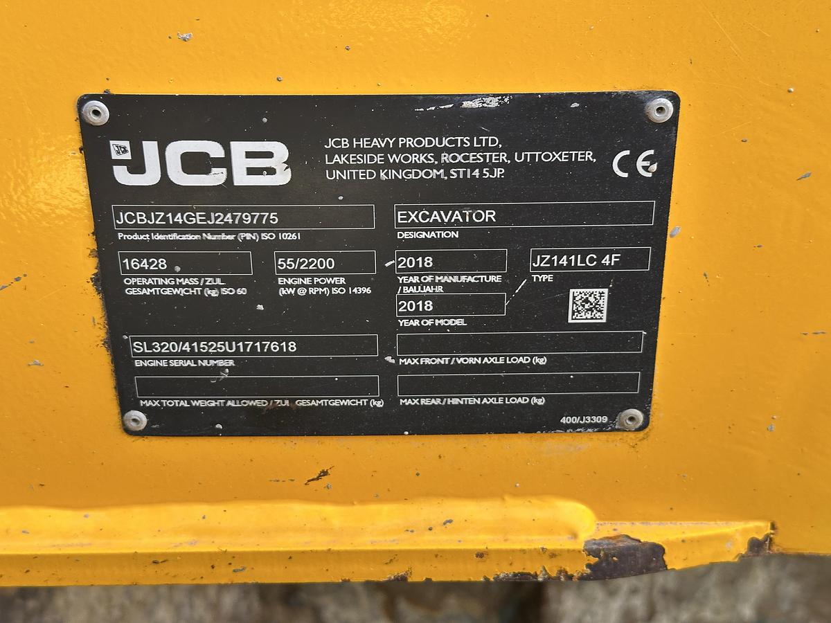 Used JCB JZ141LC 2018