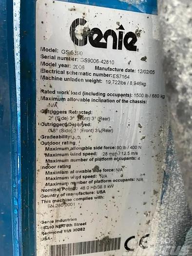 Used 2005 Genie GS 5390 RT