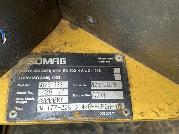 Used 2010 Bomag BW312DH-4