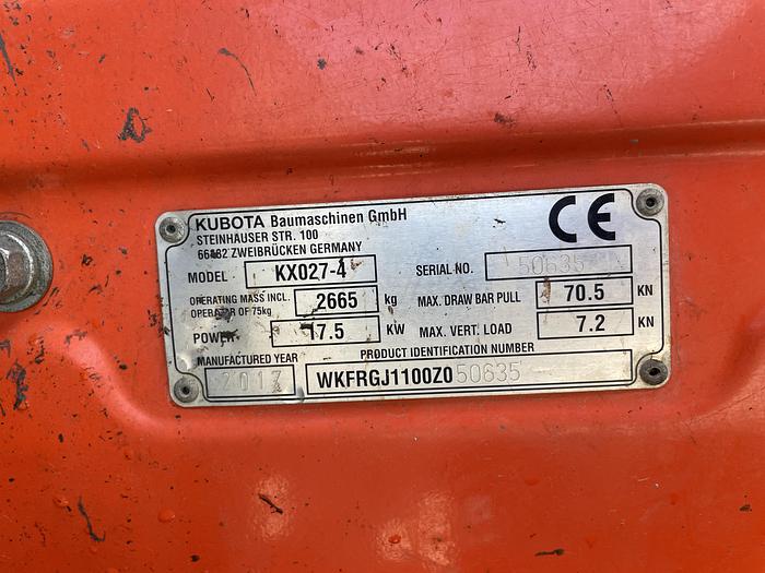 Used Kubota KX101-3A4 2017