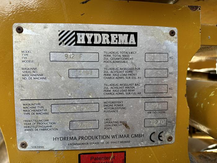 Used Hydrema 912F