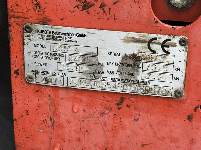 Used Kubota U55-4S 2017