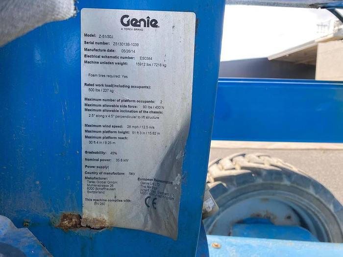 Used Genie Z51/30J RT 2014