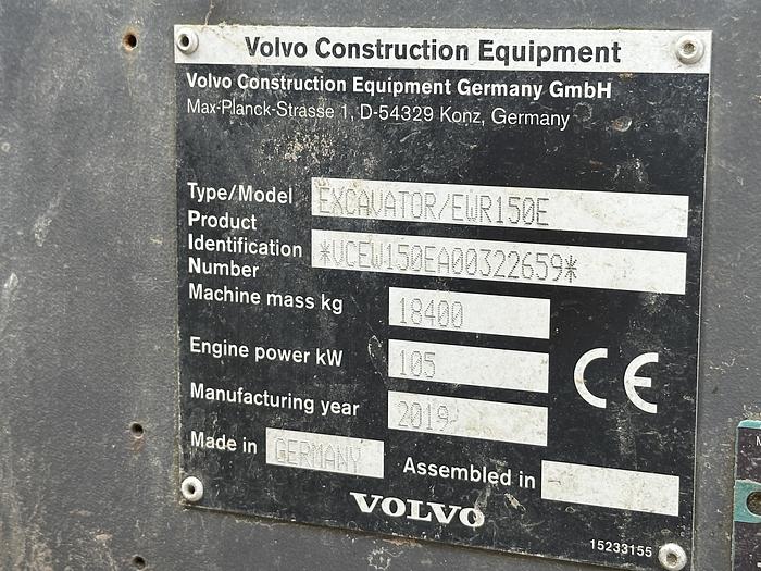 Used Volvo EWR150E 2019
