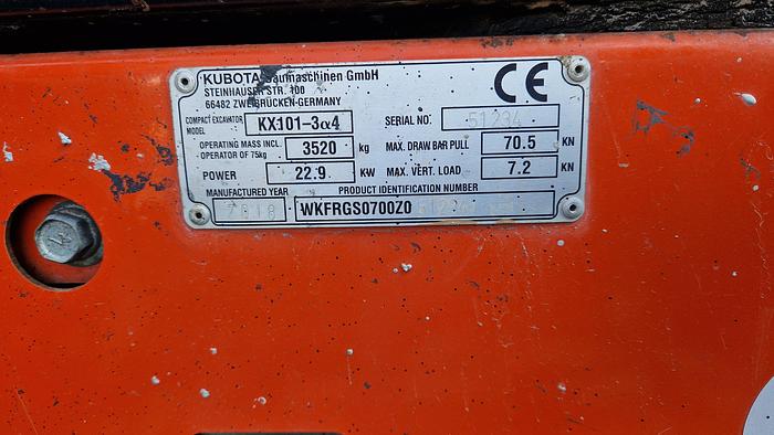 Used 2018 Kubota KX101-3a4