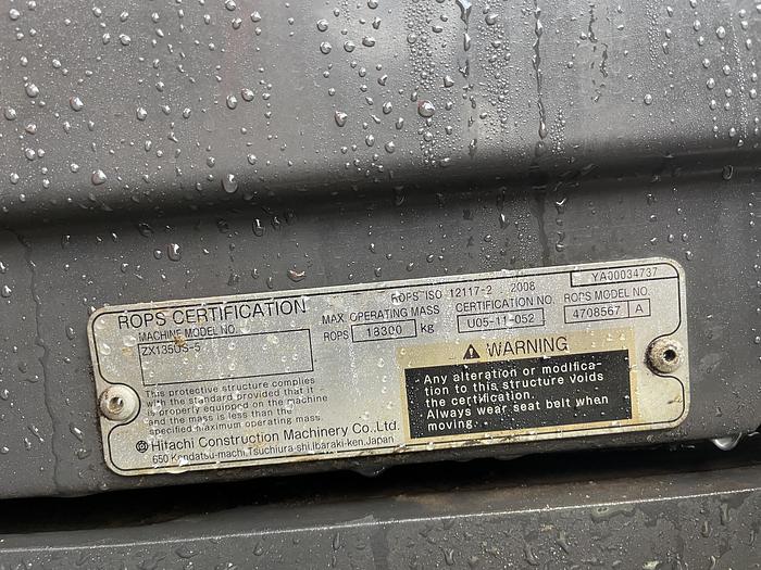 Used Hitachi ZX135US-5B 2016