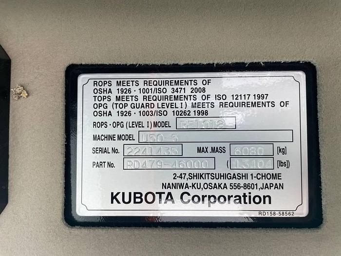 Used Kubota U50-5