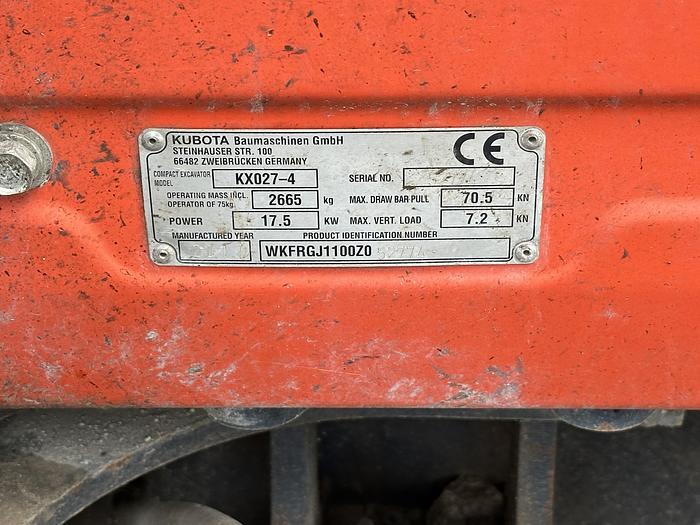 Used Kubota KX027-4 2019