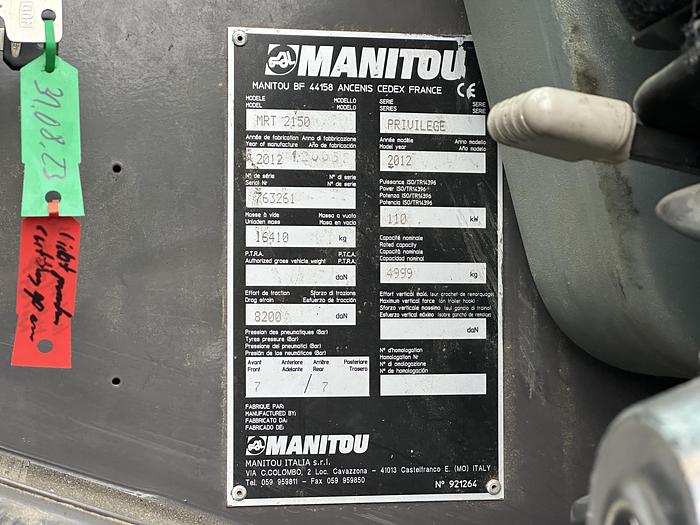 Used Manitou MRT2150 2012